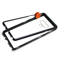 Metal Frame Magnetic Tempered Glass Protective Cover