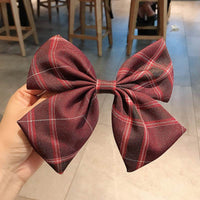 Girl's Plaid Bow Hairpin