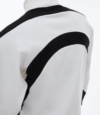 Niche Color Contrast Patchwork Half Turtleneck Bottoming Shirt