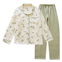 Springautumn Pajamas For Women Double-layer Gauze Loungewear