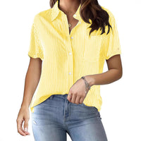 New Casual Striped Cardigan Top With A Printed Pattern