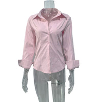 New Slim-fit Waist-cinching Asymmetrical Blouse