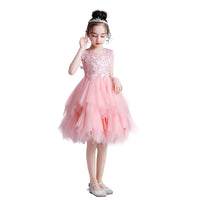 Fluffy dress skirt female flower children's wear