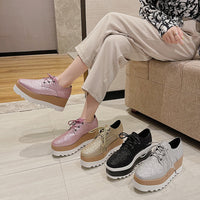 British Style Platform Women'S  Thick-Soled College Style Casual Shoes