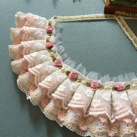 Cotton Lace Adjustable Bib Vip Bow