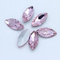 Horse Eye Crystal Pointed Glass Silver Bottom Loose Diamond