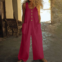 Sleeveless Casual One-piece Wide Leg Jumpsuit