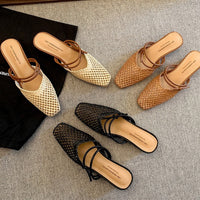 Early Autumn New Arrival Outerwear French Fairy Style Chunky-Heel Resort Shoes