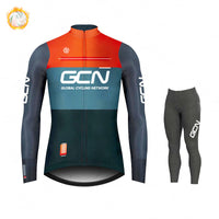 GCN Fleece Long Sleeve Cycling Jersey Cycling Jersey Running Winter New Series