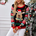 European And American Leisure Christmas Elk Pullover