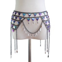 Multi-Layered Colored Acrylic Drop Waist Chain