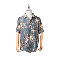 Men's Shirt Rayon Printed Cardigan Short Sleeve Beach Shirt
