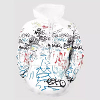 Men's European And American Foreign Trade Autumn And Winter 3D Digital Printing Plus Size Casual Hooded Sweater