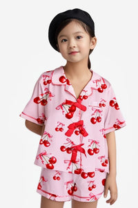 Leisure Children's Bow Printed Home Suit Set