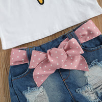 Girls Ice Cream Short Sleeve T-shirt Top