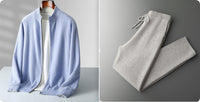 Autumn And Winter Double-sided Thickened Zipper Wool Cardigan