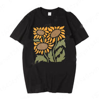 Women's Sunflower Print Crew Neck T-Shirt