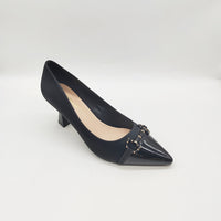 French-style Womens Exquisite Leather Belt-buckle Peep-toe Stiletto Pumps