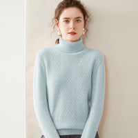 Knitted Cashmere Casual All-matching Fashion Pullover Bottoming Sweater