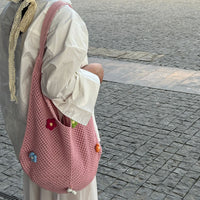 Hand-woven Hollow Shoulder Support Extra Large Bag