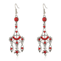 French Style Copper Hook Vintage Glass Earrings For Women