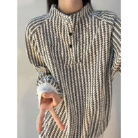 Women's Long-sleeved Stand Collar Coat
