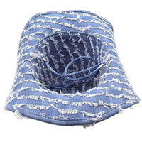 Womens Stylish Casual Denim Wide-Brim Hat For Vacation