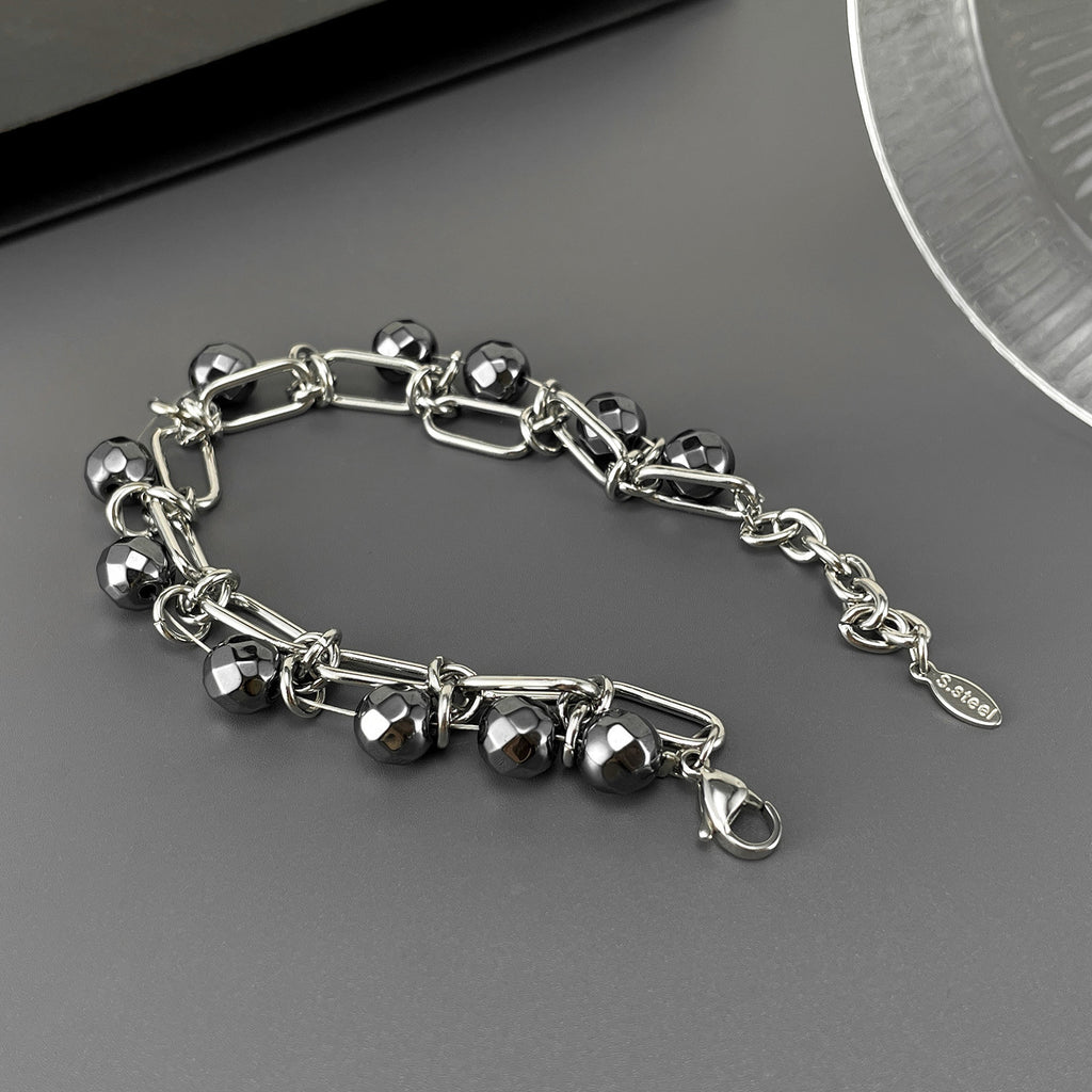 Niche Design Bracelet Stainless Steel Double Layer