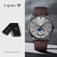 Korean-style Fashionable Round Watch For Men And Women, Simple And Casual