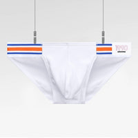 Men's Cotton Side Seam Label Low Waist Sports Hip Lifting Briefs Underwear Men
