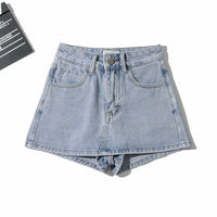 Sheath Ultra Short Denim Skirted Leggings Anti-exposure Underpants Denim European And American