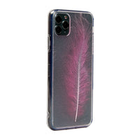 Transparent Ins Wind Solid Color Feather Men's And Women's Mobile Phone Case