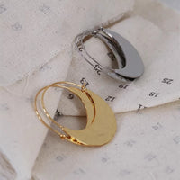 Women's Personalized 18k Gold-Plated Fan-Shaped Earrings