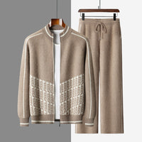 Middle-aged Dads Spring Western-style Coat And Sportswear Set