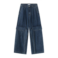 American Niche Deconstructed Design Loose Washed-out Jeans