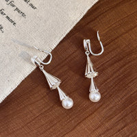 Long Wind Chime Pearl Mosquito Coil Plate Ear Clip