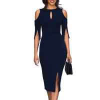 Elegant Hollow-Out Slit Dress