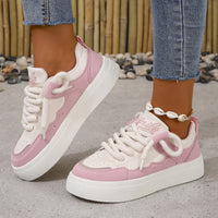Large Size White Shoes Female Student Platform