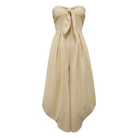 Women's Chest Wrap Collar Solid Color Jumpsuit