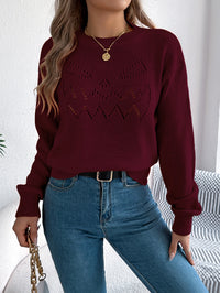 Hollow-out Lantern Long Sleeve Pullover Halloween