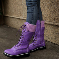 Ladies New Fashion Solid Color Martin Boots