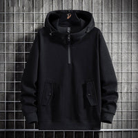 Fashion Men's Knitted Cotton Hooded Sweater