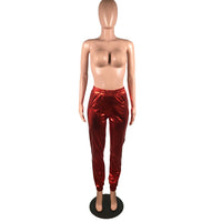 European and American fashion casual leather pants