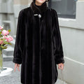 Stand-up Collar Thick Imitated Mink Coat Winter