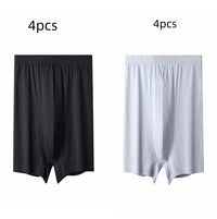 Men's High-waisted Pure Cotton Plus Size Loose Deep-crotch Cotton Breathable Boxer Shorts