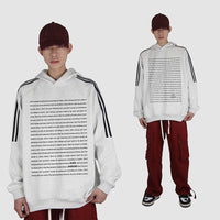 Men's Design Letter Print Bars Long Sleeve