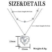 Elegant Heart-Shaped Double-Layer Necklace For Women