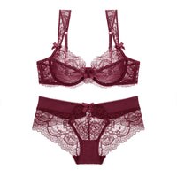 Ultra-thin breathable sponge-free bra set