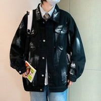 Hong Kong Style Denim Jacket Men's Winter High Street Jacket