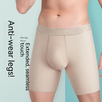 Summer Men's Ice Silk Sports Ultra-thin Anti-wear Leg Running Breathable Quick-drying Lengthened Shorts